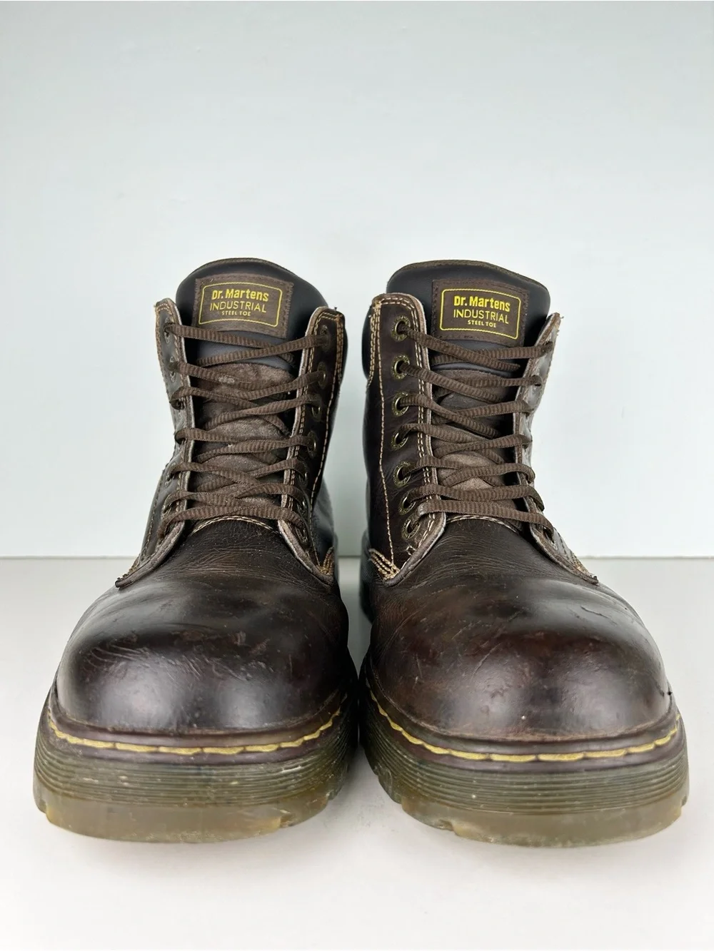 Dr Doc Martens Winch EW Industrial Brown Leather Steel Toe ASTM Safety Boot EU42